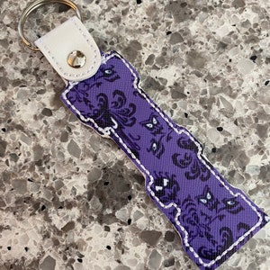 Magical theme park sign key fob, embroidered key fob, keychain, magical keychain image 4