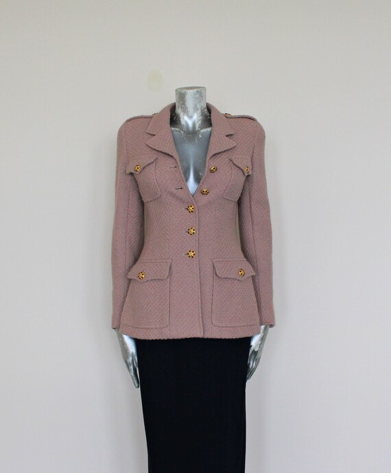 BEIGE CHANEL MILITARY Jacket, Beige Chanel Boucle