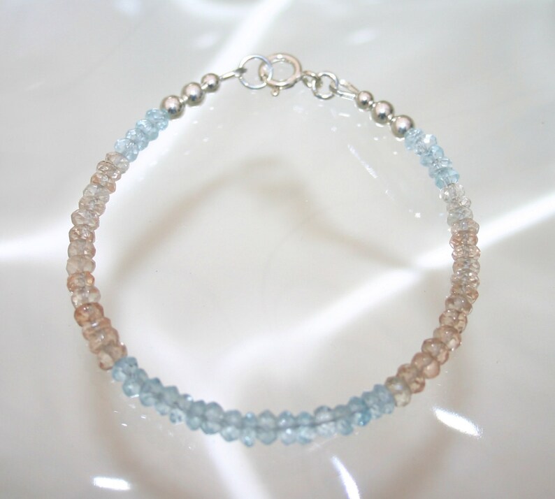 BLUE TOPAZ BRACELET...Imperial Topaz Bracelet ...Blue Topaz Bracelet