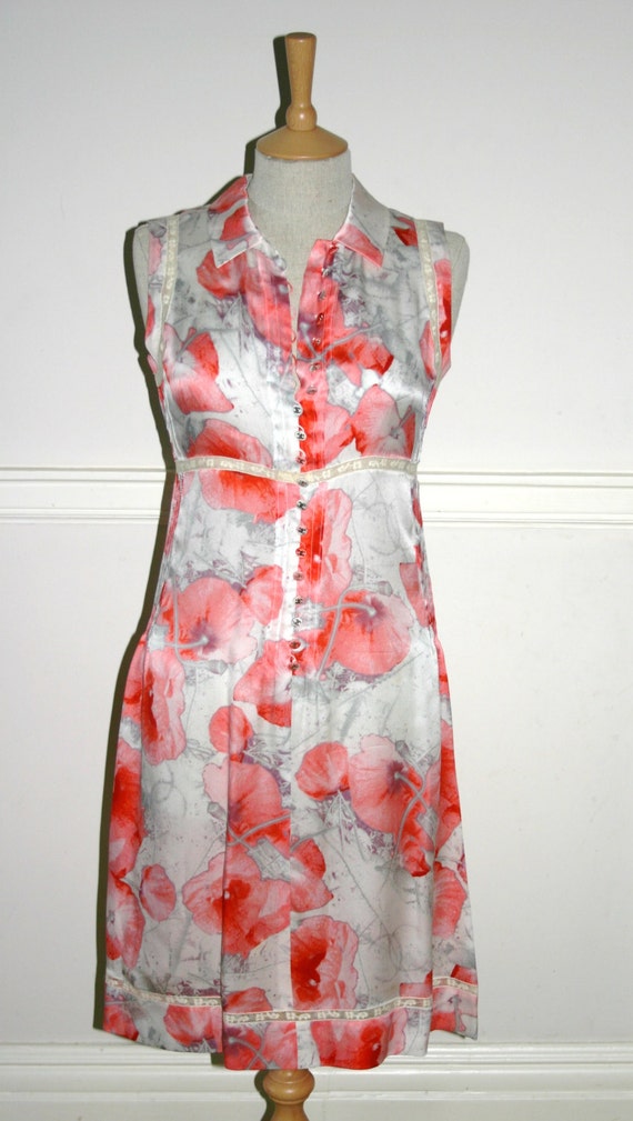 CHANEL SILK DRESS Poppy Print