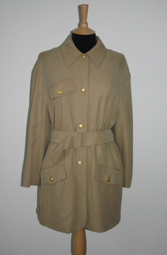 BEIGE MILITARY JACKET... In Beige Silk
