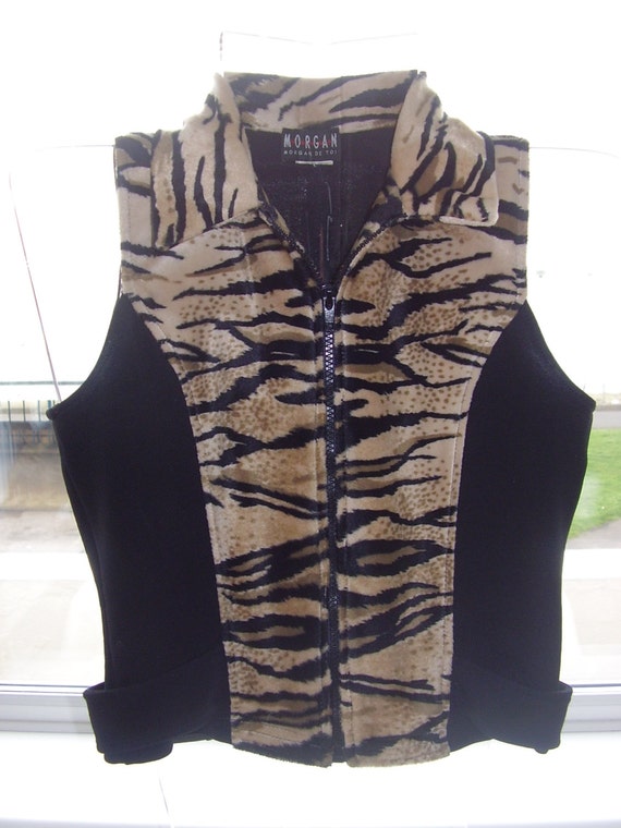 MORGAN WAISTCOAT,Animal Print WaistCoat,Tiger Prin