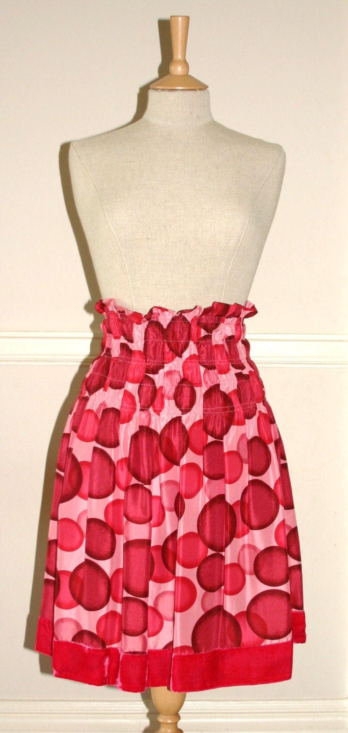 Image of Polka Dot Skirt....dirndl Skirt, A Line Skirt