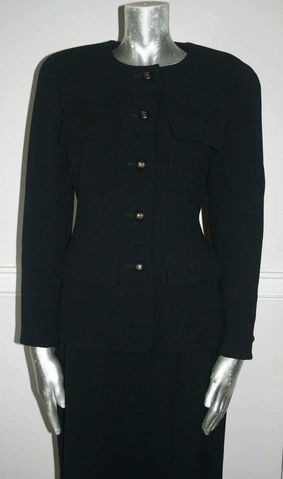 BLACK CHANEL SUIT,New Condition Black Chanel Suit