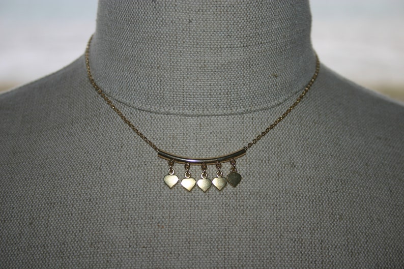 GOLD HEART CHARM Necklace,Gold filled Heart Charm Necklace