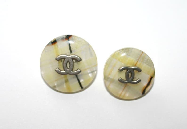 Authentic Chanel Buttons Set Of 3 Etsy