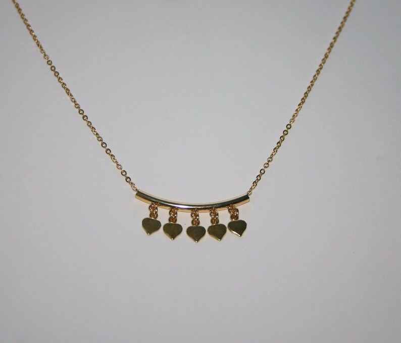 GOLD HEART CHARM Necklace,Gold filled Heart Charm Necklace