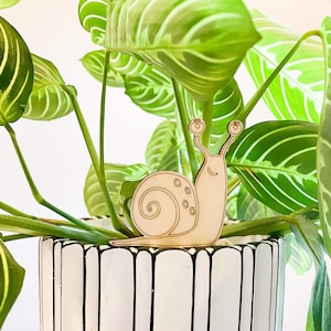 Cute Snail Plant Stake SVG Cutout File