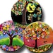 FUNKY TREES - Digital Collage Sheet 2.5 Inch Round Images for Pocket ...