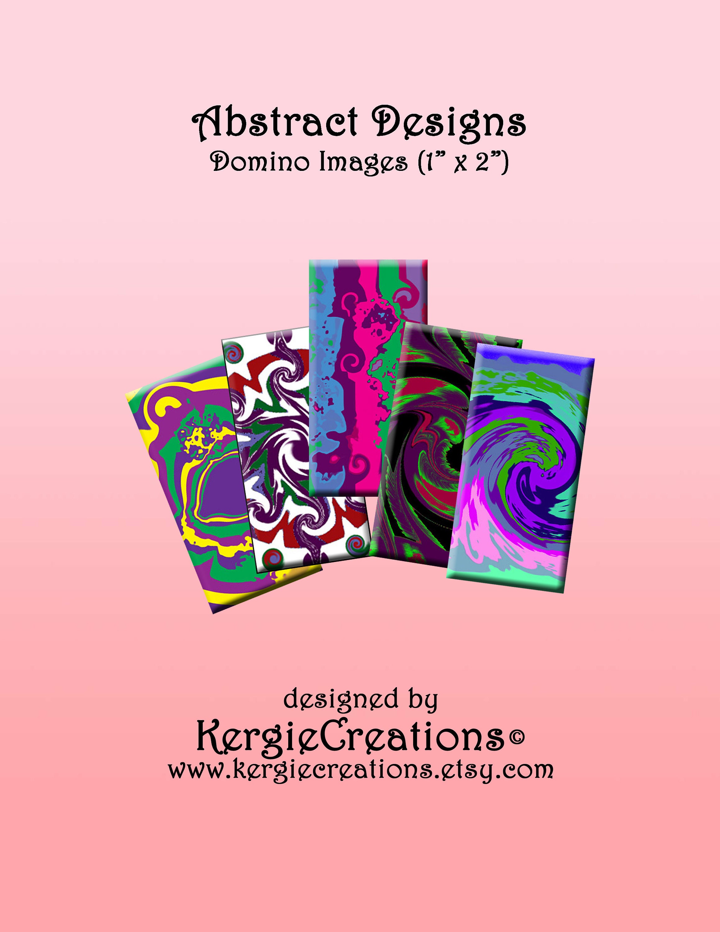 ABSTRACT DESIGNS - Digital Collage Sheet 1 X 2 Inch Domino Images for ...