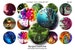 FANTASY TREES  Digital Collage Sheet 1 inch round images for bottle caps, pendants, round bezels, etc. Instant Download #157. 