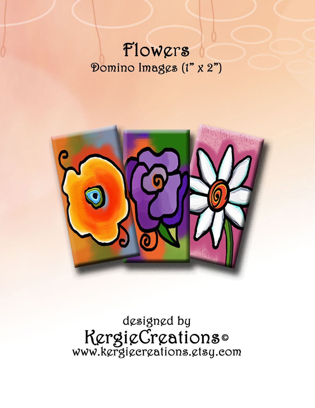 FLOWERS - Digital Collage Sheet 1 X 2 Inch Domino Images for Pendants ...
