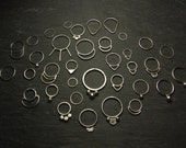 Lunar Phases ~ Handmade Piercing ~ Eco Sterling Silver ~ Choose Diameter & Gauge