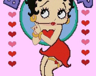 BBoop Sexy Lady -Cartoon Design -Cross Stitch PDF Downloadable Pattern