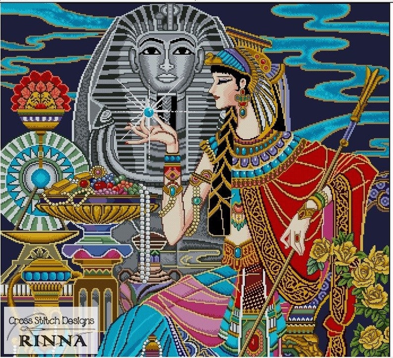 Lovely Egyptian Queen cross Stitch PDF Pattern Etsy