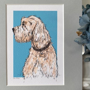 Personalised Labradoodle Dog Giclee Print - Labradoodle Sketch - Labradoodle Watercolour Painting -Labradoodle Illustration - Dog Lover Gift