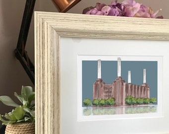 Personalised Battersea Power Station London Print - Circus West Battersea - Nine Elms - New Home Gift - Battersea Wall Art Print