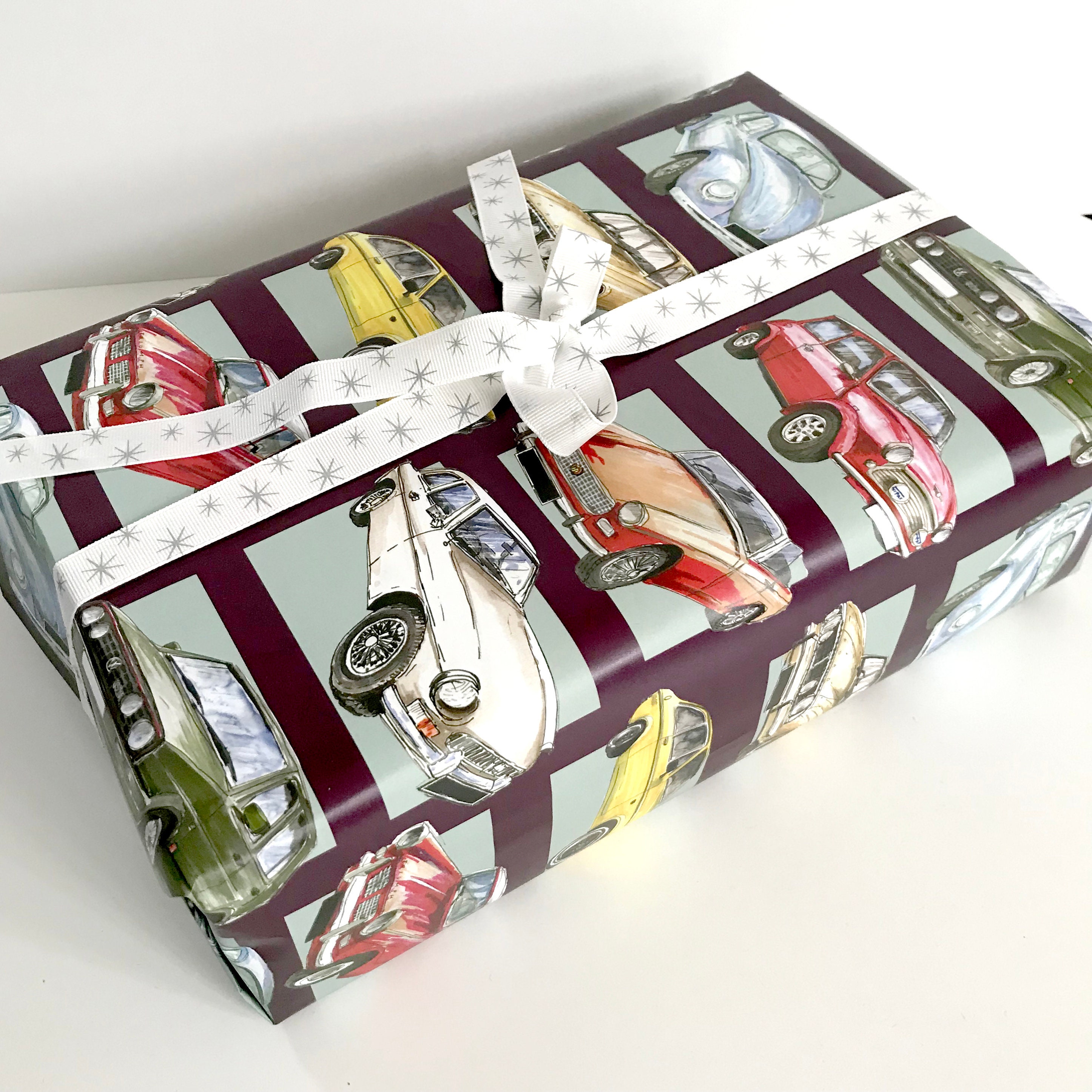 Classic Car Birthday Card and Wrapping Paper Set Classic Car Etsy UK