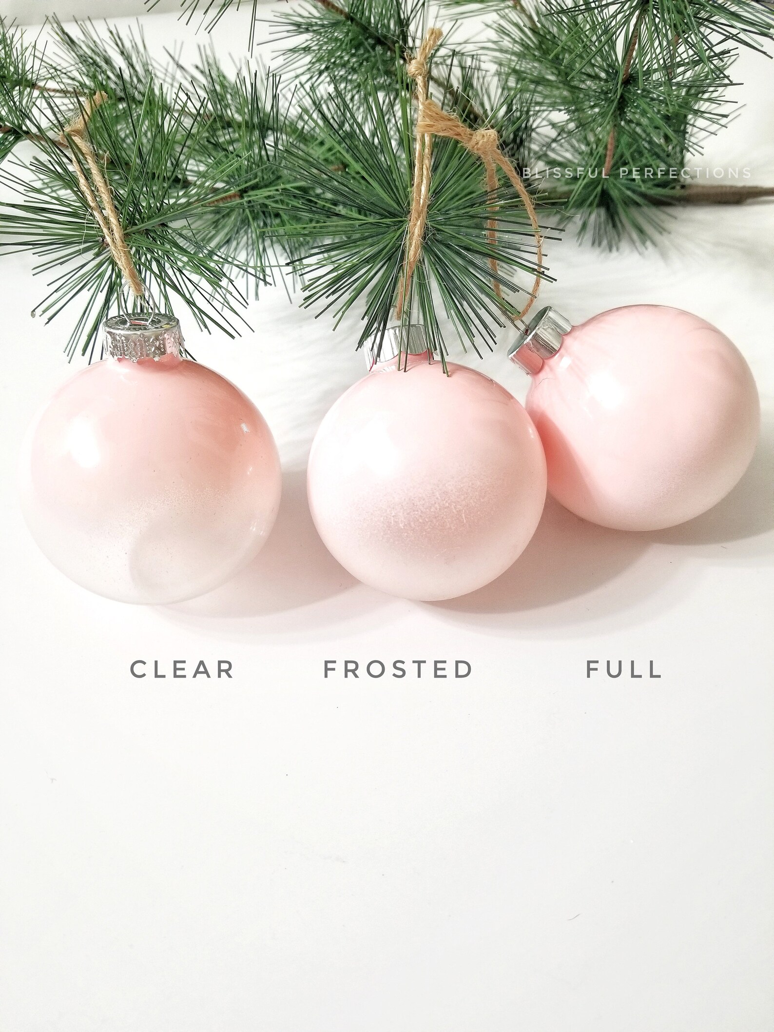 Blush Ombre Ornaments Blush Ornaments Blush Christmas Etsy