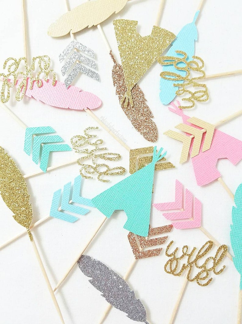 Boho Party Arrow Cupcake Toppers Arrow Toppers Boho Party ...