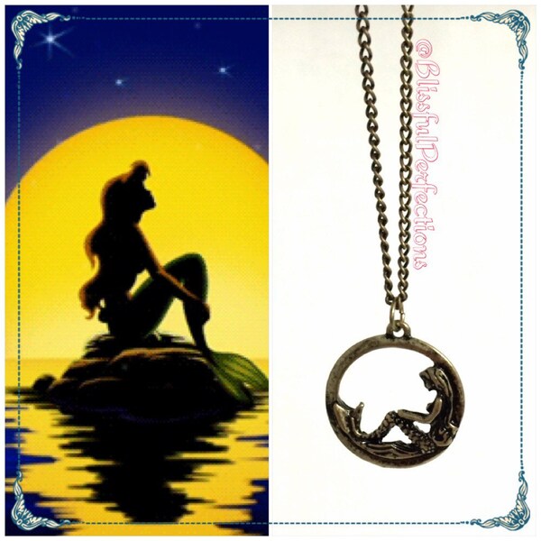 SALE - Little Mermaid Inspired Necklace - Ariel Necklace, Disney's The Little Mermaid Necklace, Mermaid Necklace