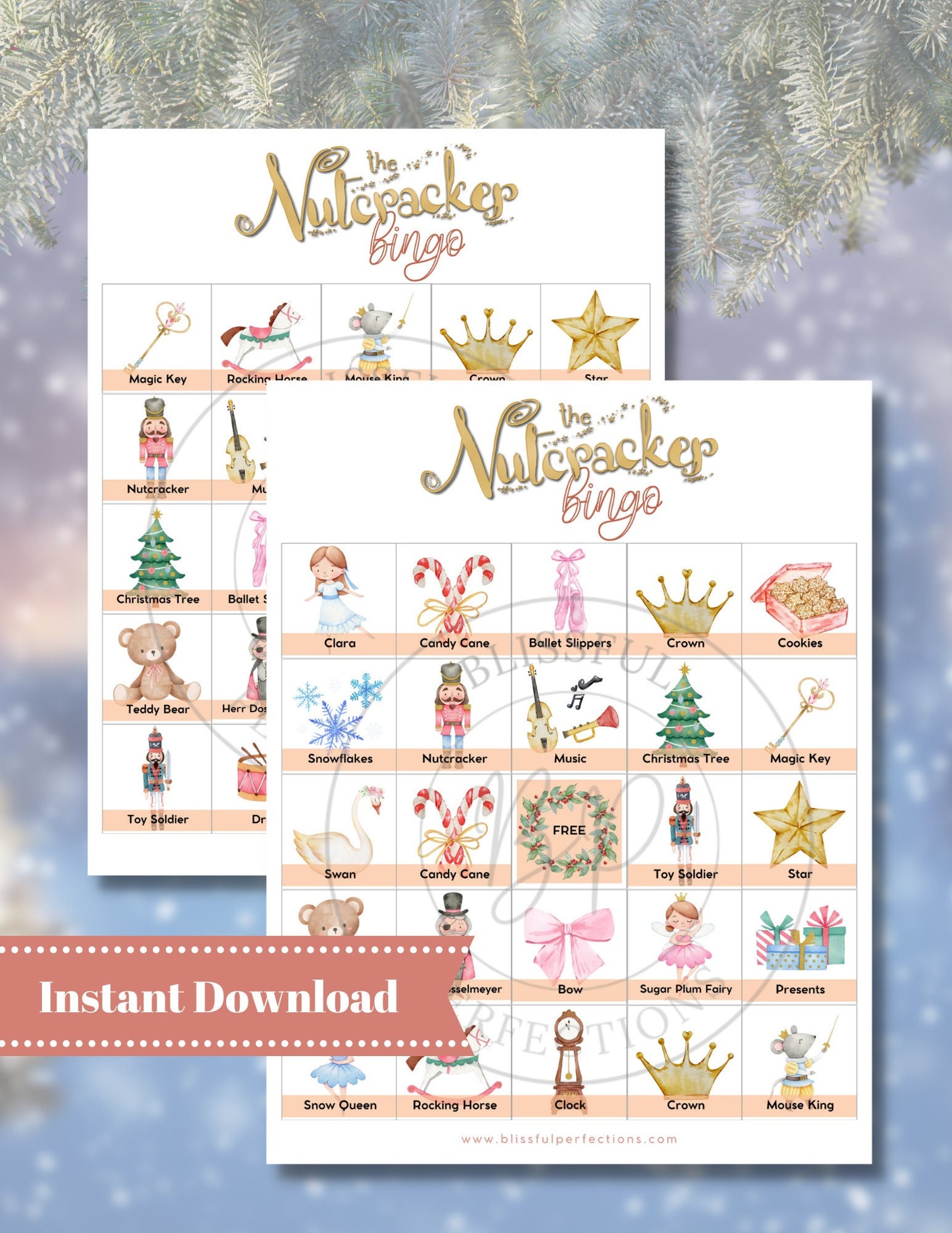 Printable Nutcracker Bingo the Nutcracker Bingo Game set of Etsy