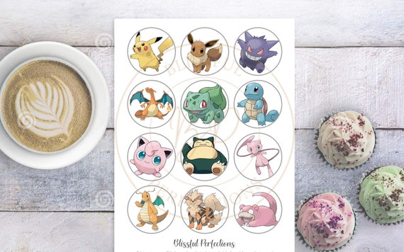 Buy Printable Pokemon Cupcake Toppers Pokemon Toppers Pikachu Online in  India - Etsy