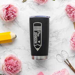Personalized Teacher Coffee Tumbler - Teacher Coffee Travel Mug - Teacher Gift - Teacher Appreciation Gift - Custom End of year Teacher Gift