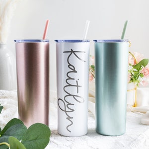 Personalized Skinny Tumbler - Custom Engraved Tumbler - Personalized Cup - Gift for Her- Gift- Personalized Tumbler - Coffee- Coffee Tumbler