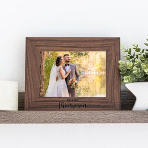 Custom Engraved Wood Picture Frame - Custom Picture Frame - Engagement Gift - Wedding Gift - Housewarming Gifts - Christmas Gift