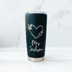 Personalized Teacher Coffee Tumbler - Teacher Coffee Travel Mug - Teacher Gift - Teacher Appreciation Gift - Custom End of year Teacher Gift