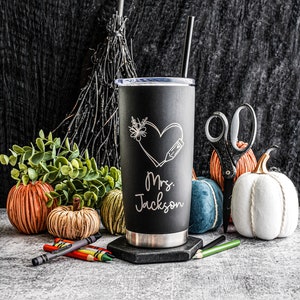 Personalized Teacher Coffee Tumbler - Teacher Coffee Travel Mug - Teacher Gift - Teacher Appreciation Gift - Custom End of year Teacher Gift