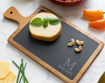 Personalized Slate Cheese Board - Custom Slate Board with Tools - Charcuterie Board - Slate Serving Tray - Wedding Gift - Engagement Gift