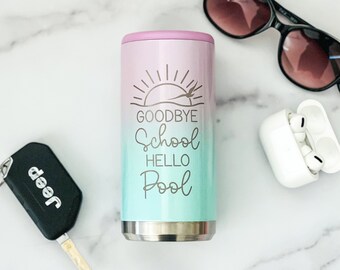 Teacher Appreciation Gift - Skinny Can Holder - Insulated Beverage Holder - Custom Skinny Beverage Cooler - Teacher Appreciation - Can Cozie