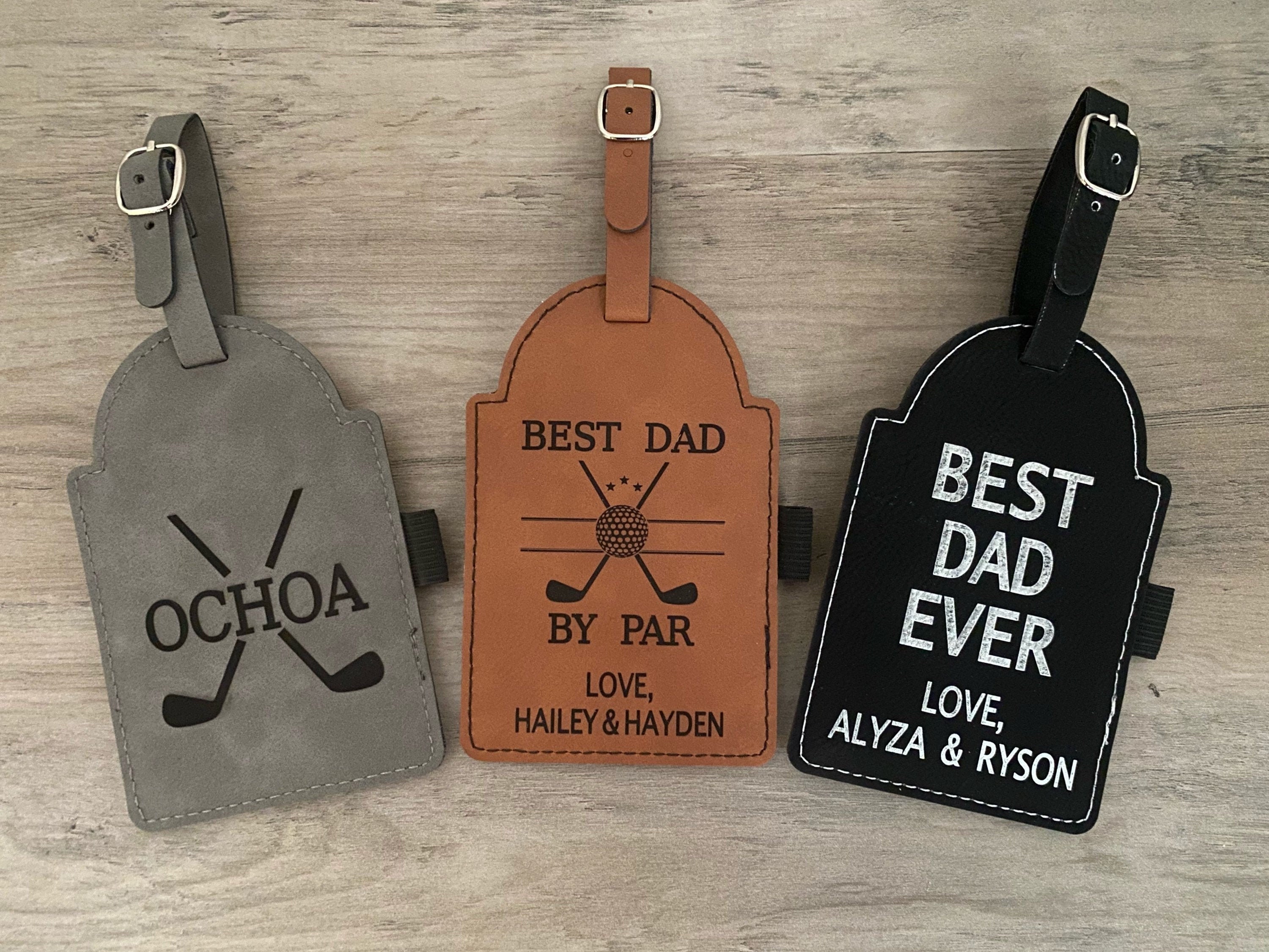 Personalized Engraved Golf Bag Tag With Tees Leather Golf Etsy UK