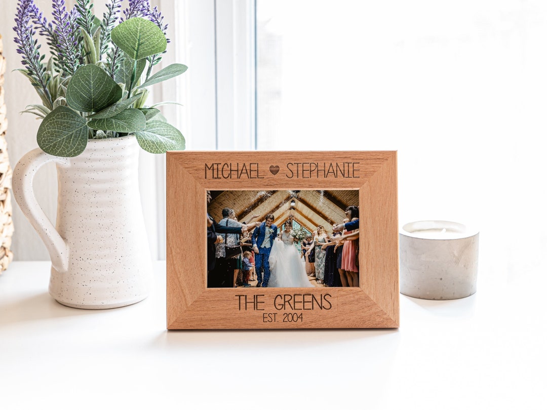 Custom Engraved Wood Picture Frame - Etsy