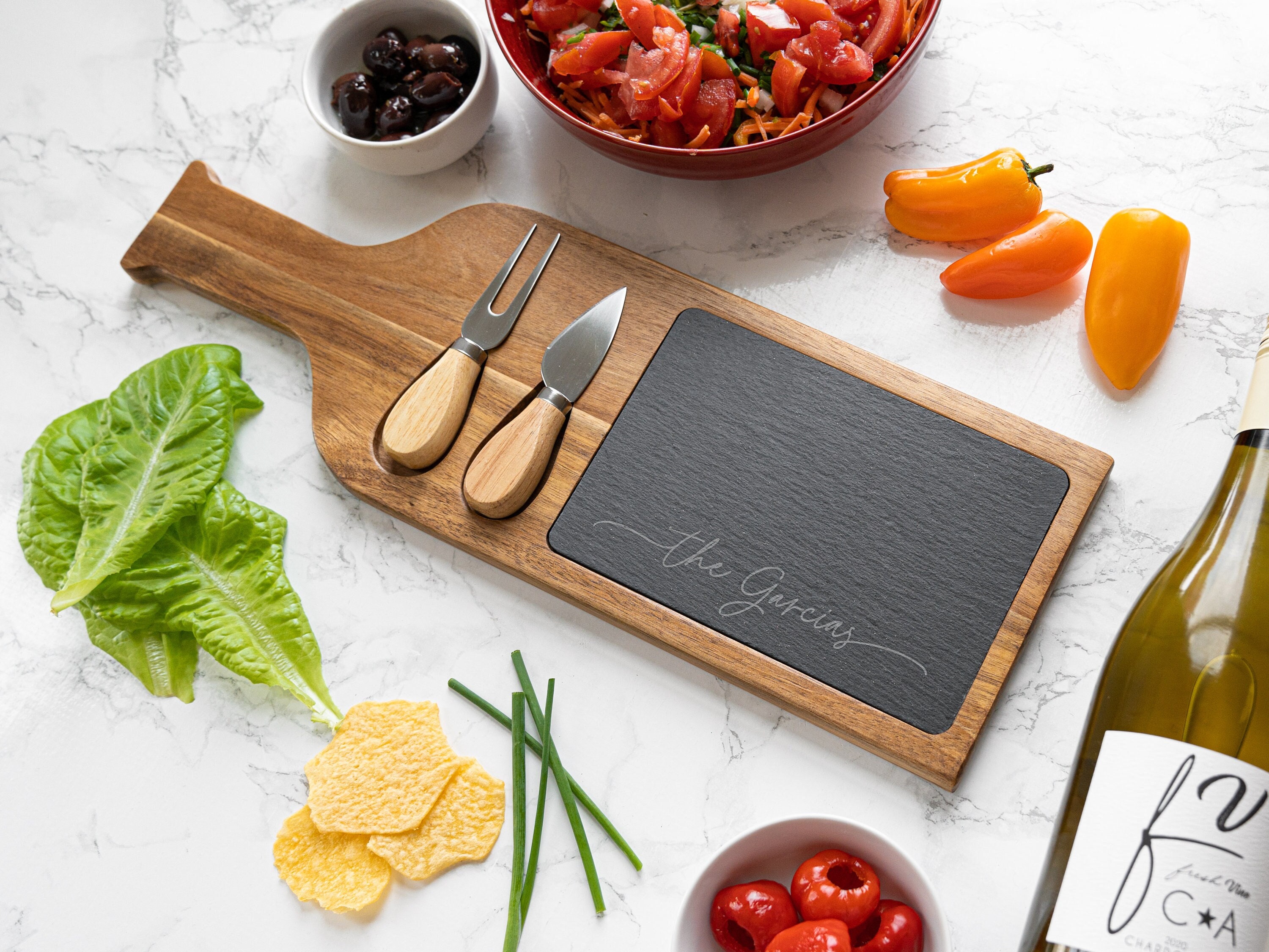 Chopping Board Engraved Slate Cheese Board Personalised Big Cheese