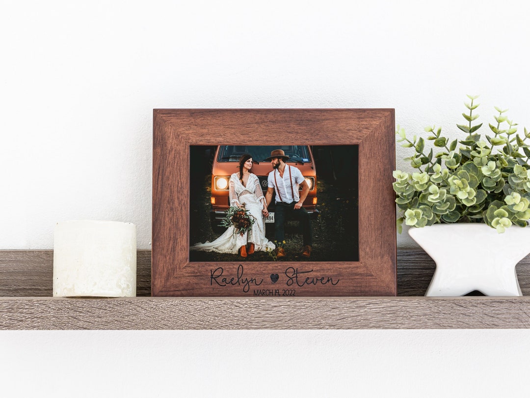 Custom Engraved Wood Picture Frame - Etsy
