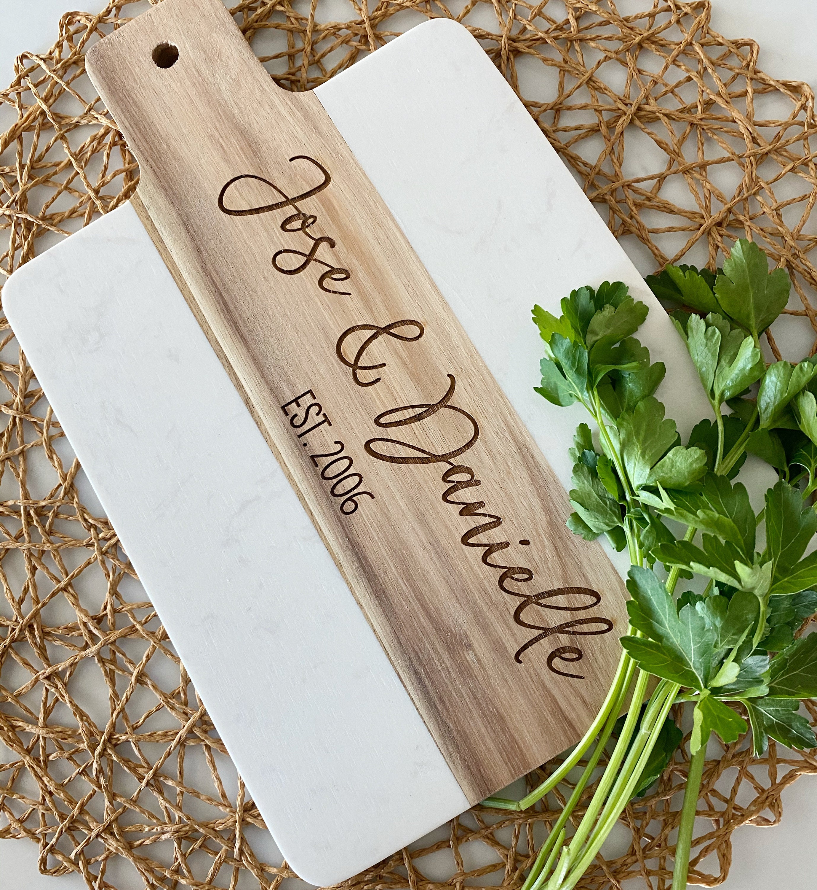 Personalized Marble Cheese Board Custom Cutting Board with | Etsy