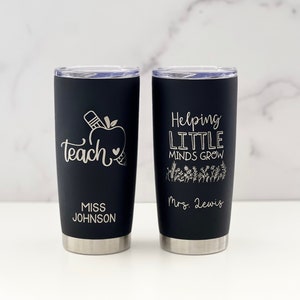 Personalized Teacher Coffee Tumbler - Teacher Coffee Travel Mug - Teacher Gift - Teacher Appreciation Gift - Custom End of year Teacher Gift
