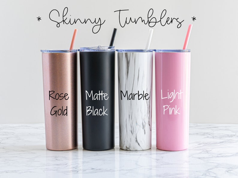 Personalized Skinny Tumbler with Straw Custom Engraved Tumbler Personalized Cup Gift for Her Personalized Tumbler Coffee Tumbler image 7