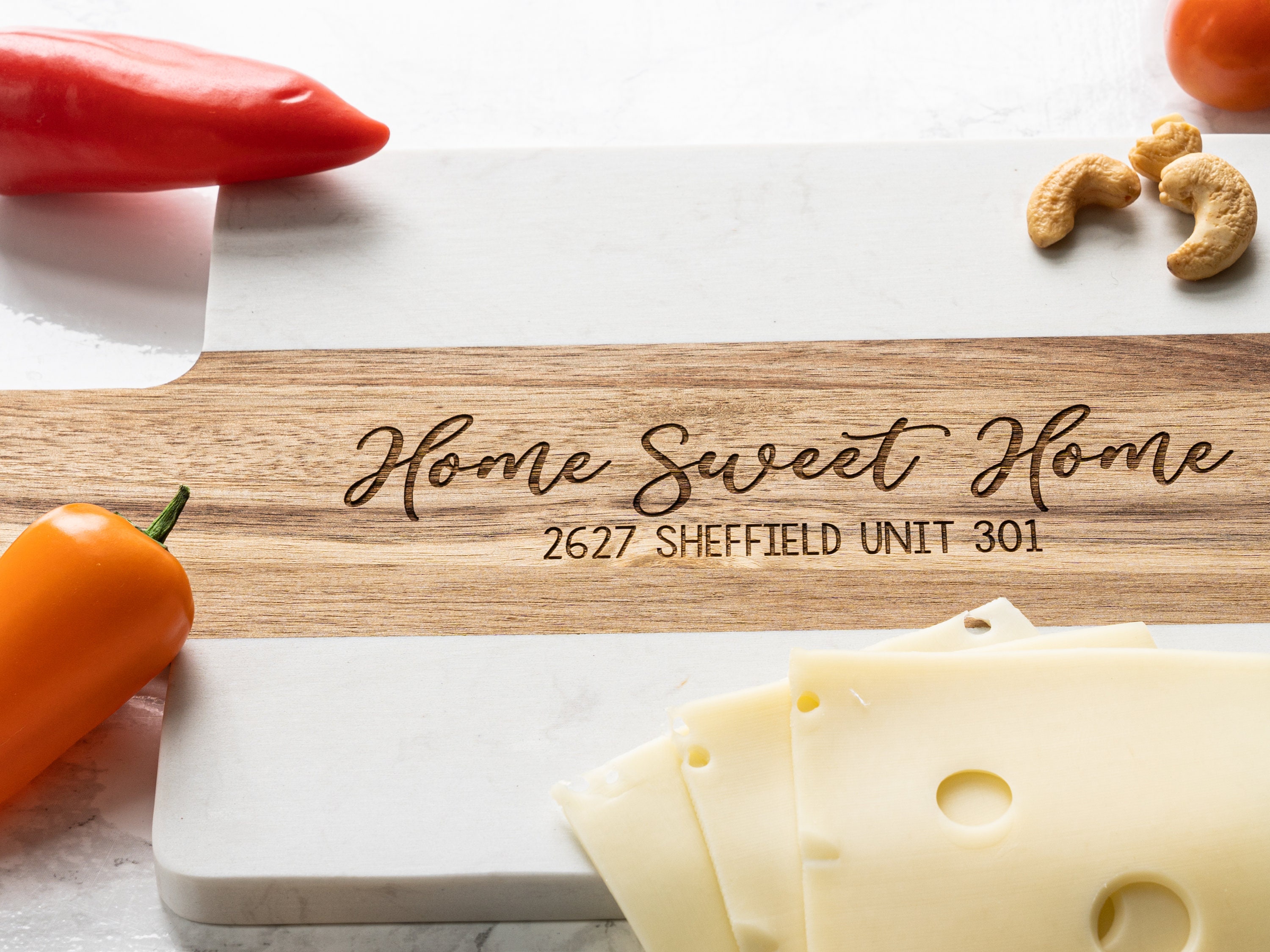 Personalized Marble Cheese Board Custom Cutting Board With Etsy