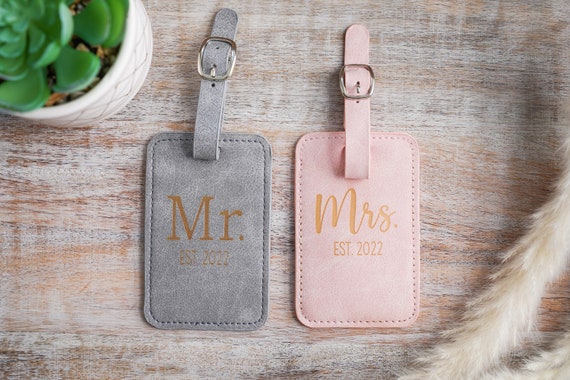 Mr and Mrs Luggage Tags, Wedding Gifts Personalized Gifts for
