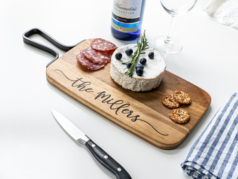 Personalized Laser Engraved Charcuterie Board - Thumbnail 2
