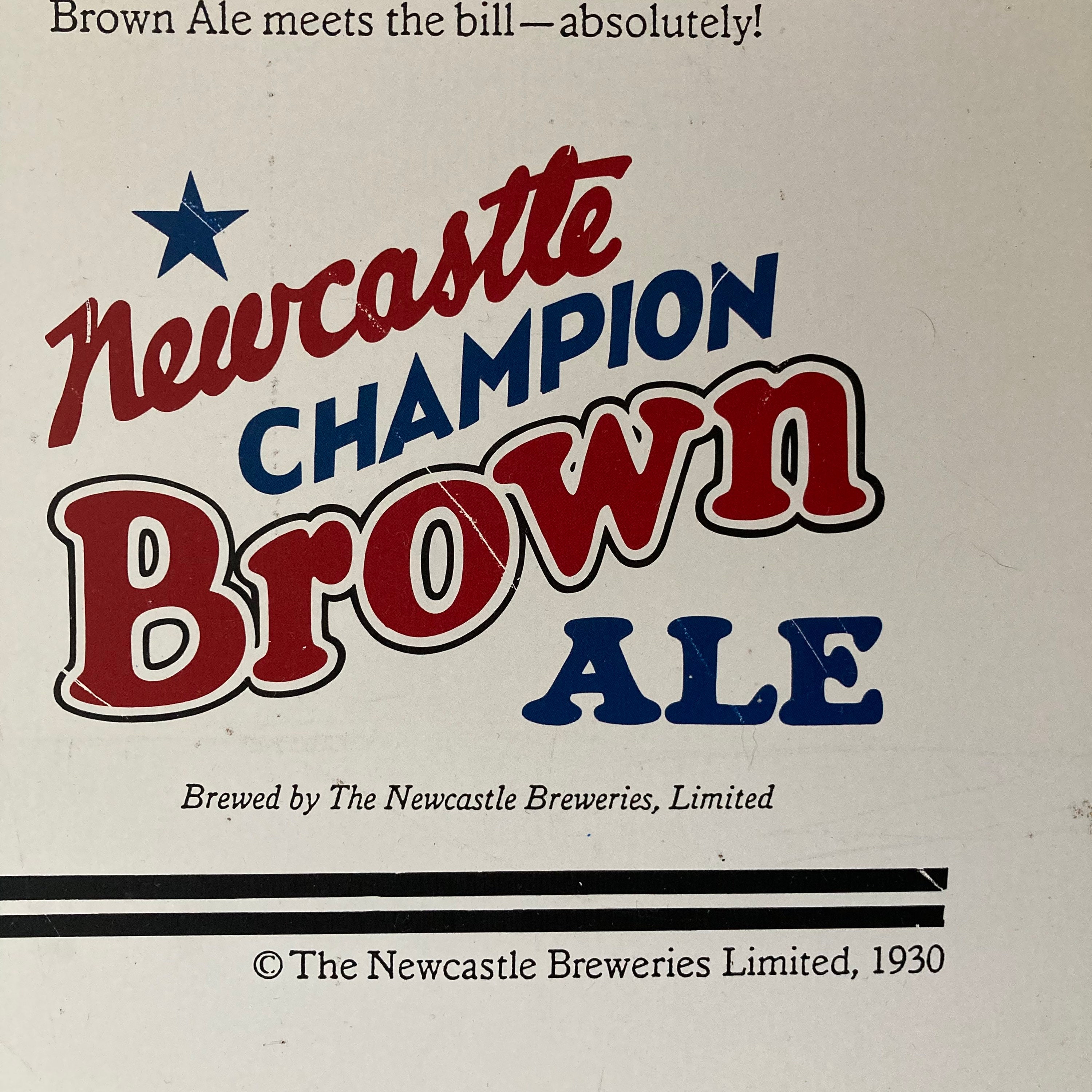 Newcastle Brown Ale metal sign . 1970s reproduction of 1930s Etsy.de