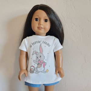 Graphic Tee for 18 inch dolls by The Glam Doll Boojee Bunny image 1