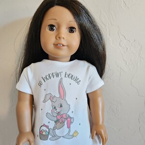 Graphic Tee for 18 inch dolls by The Glam Doll Boojee Bunny image 2