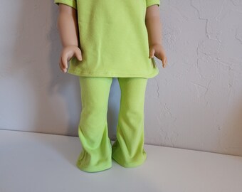 Neon Green Bellbottom Pants for 18 inch dolls by The Glam Doll