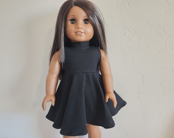 Turtleneck Dress for 18 inch dolls -  Black