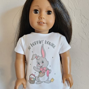 Graphic Tee for 18 inch dolls by The Glam Doll Boojee Bunny image 3